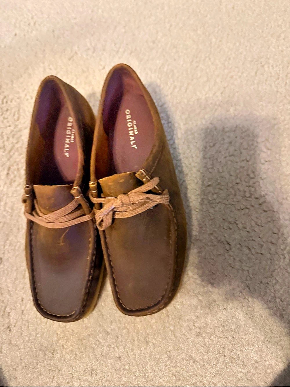 Clarks Wallabee Leather Loafers US 91⁄2 M Brown